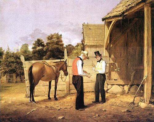William Sidney Mount horse dealers Norge oil painting art